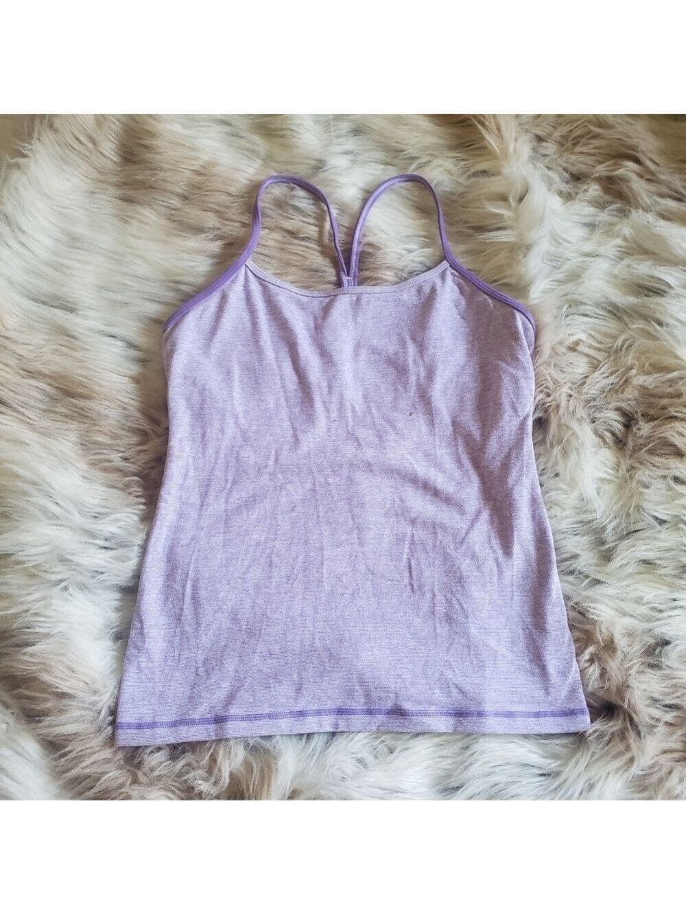 Lululemon Power Y Tank Purple Wee Stripe